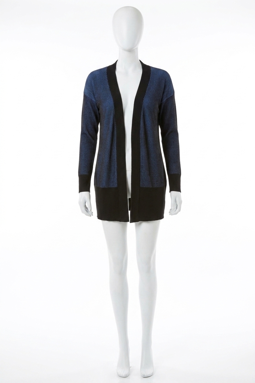 NEW ANGEL APPAREL two tone ribbed jacket in cadet